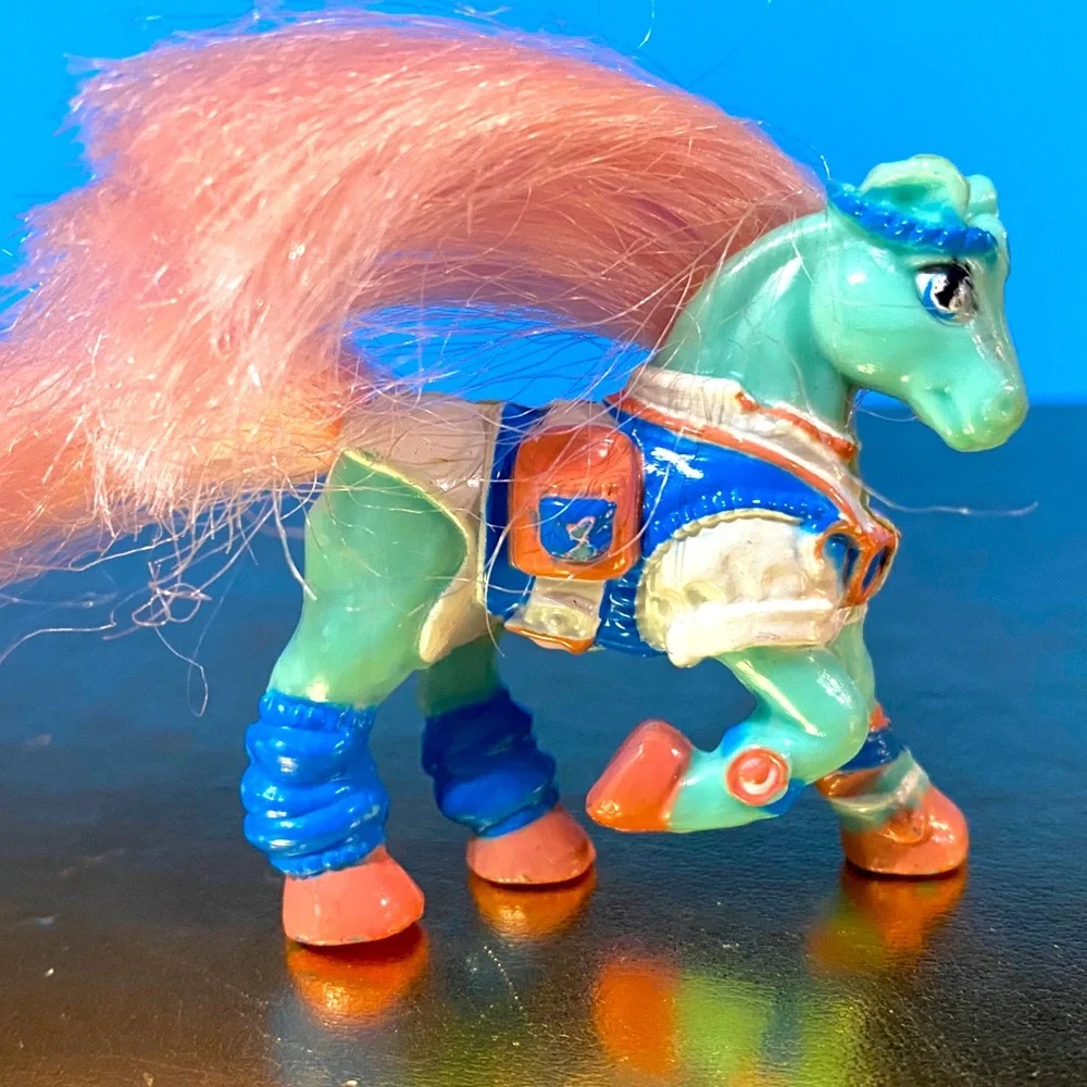 LITTLE BEAUTIES VTG 1991 WORKOUT GIRL MINIATURE PONY PARTY FAVOR TOYS R US 2”